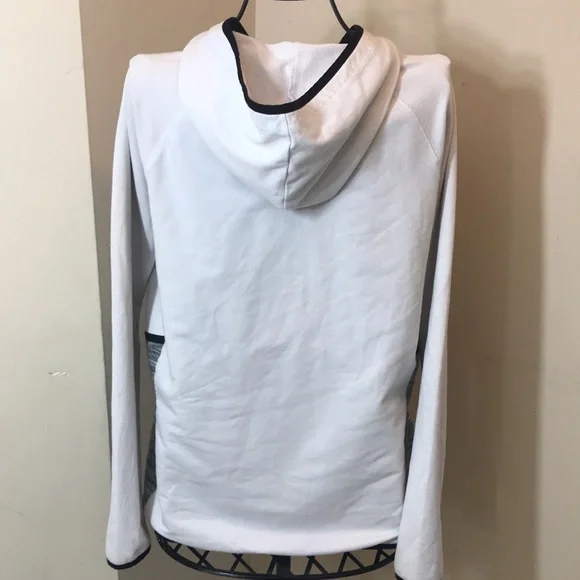 PINK Victoria’s Secret White Gray & Black Zippered Hoodie - Picture 4 of 8